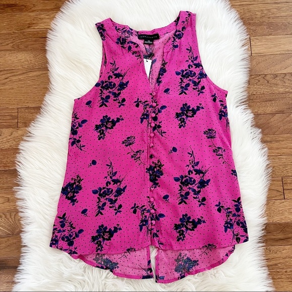 REVOLVE Sanctuary Pink Floral Split Back Top - Picture 3 of 7